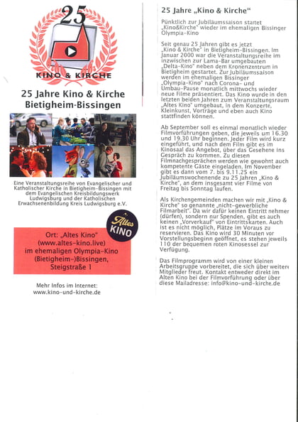 Für weiter Infos zu den Filmen bitte anklicken!